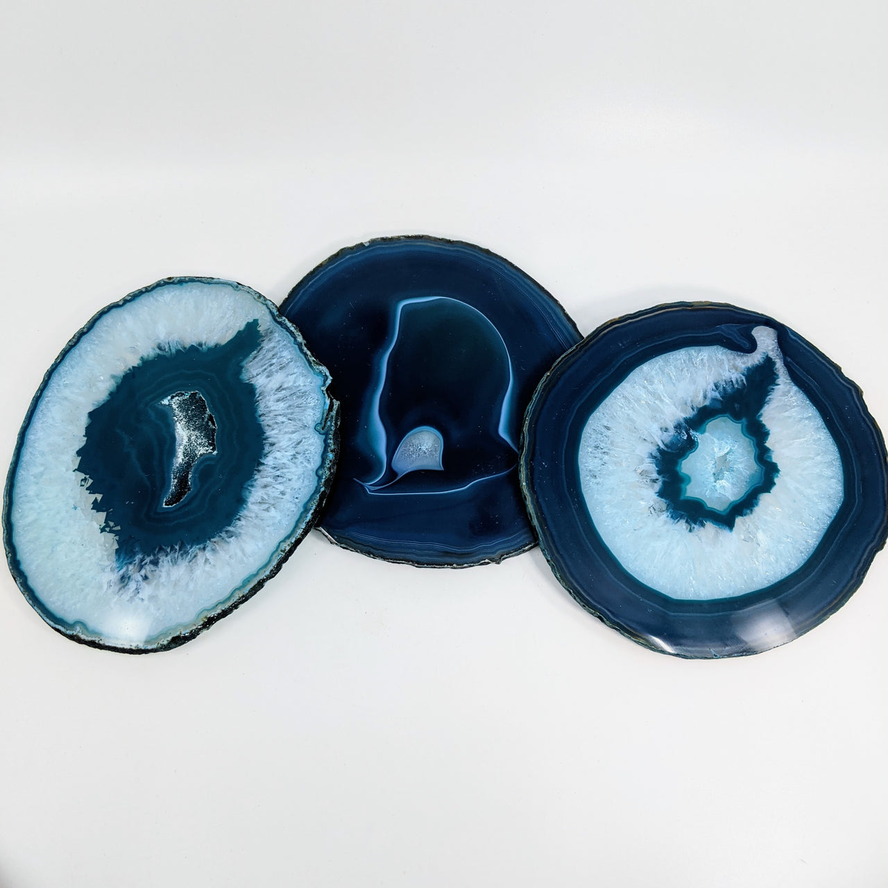 Blue Dyed Agate 5" - 6" Round Slice #LV4682