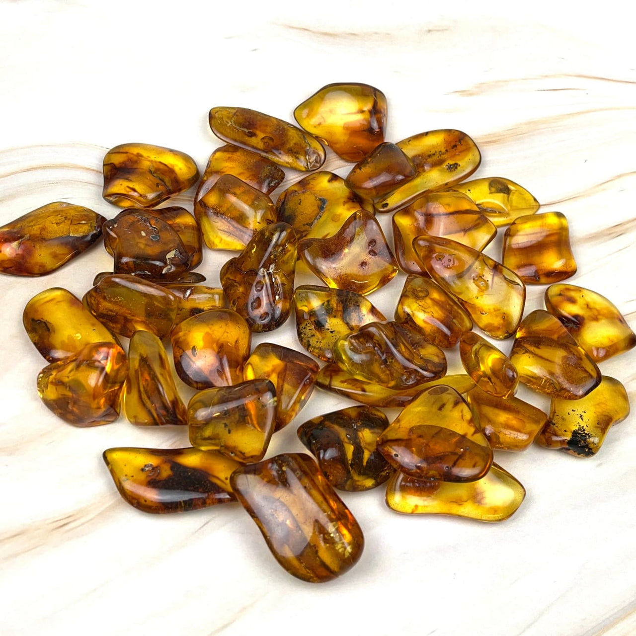 1 Baltic Amber AAA Tumbled Smooth Stone #BA001 - $12