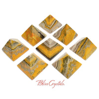 Thumbnail for 1 BUMBLEBEE JASPER Pyramid Yellow Orange Black Striped #BJ60