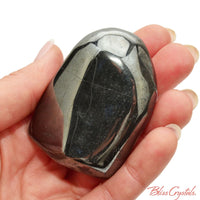 Thumbnail for 1 HEMATITE Freeform Natural Shiny Grey Metallic Healing 