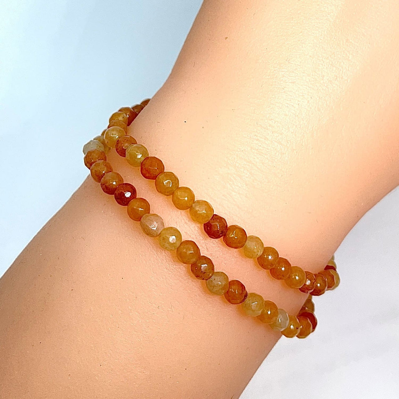 1 Honey Onyx Bracelet 4 mm Faceted Bead #SK6564 - $9.95