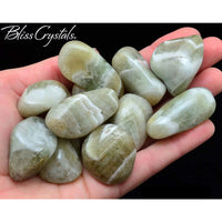 Thumbnail for 1 Large PRASIOLITE Tumbled Stone aka AMEGREEN Green Amethyst