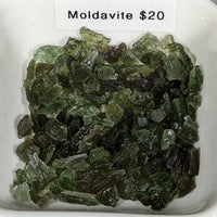 Thumbnail for 1 Moldavite Rough Chip You choose size #R009D - Medium 0.2gm