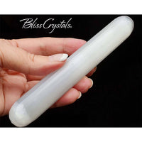 Thumbnail for 6 inch SELENITE WAND Tapered Ends Crystal Massage Raw 