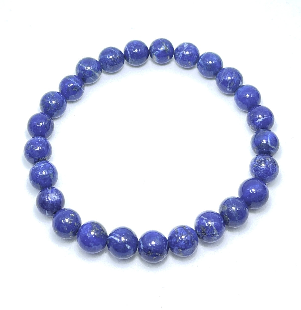 Lapis Lazuli 7" Crystal Bracelet 8mm Beads #SK7696