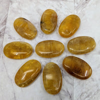 Thumbnail for Yellow Fluorite Palm Stone (1.5