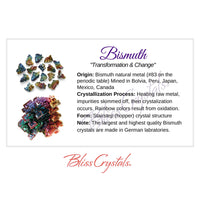 Thumbnail for BISMUTH Crystal Information Card Double sided #HC143