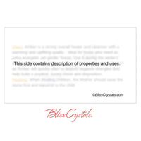 Thumbnail for BLACK ONYX Crystal Information Card Double sided #HC170 - 