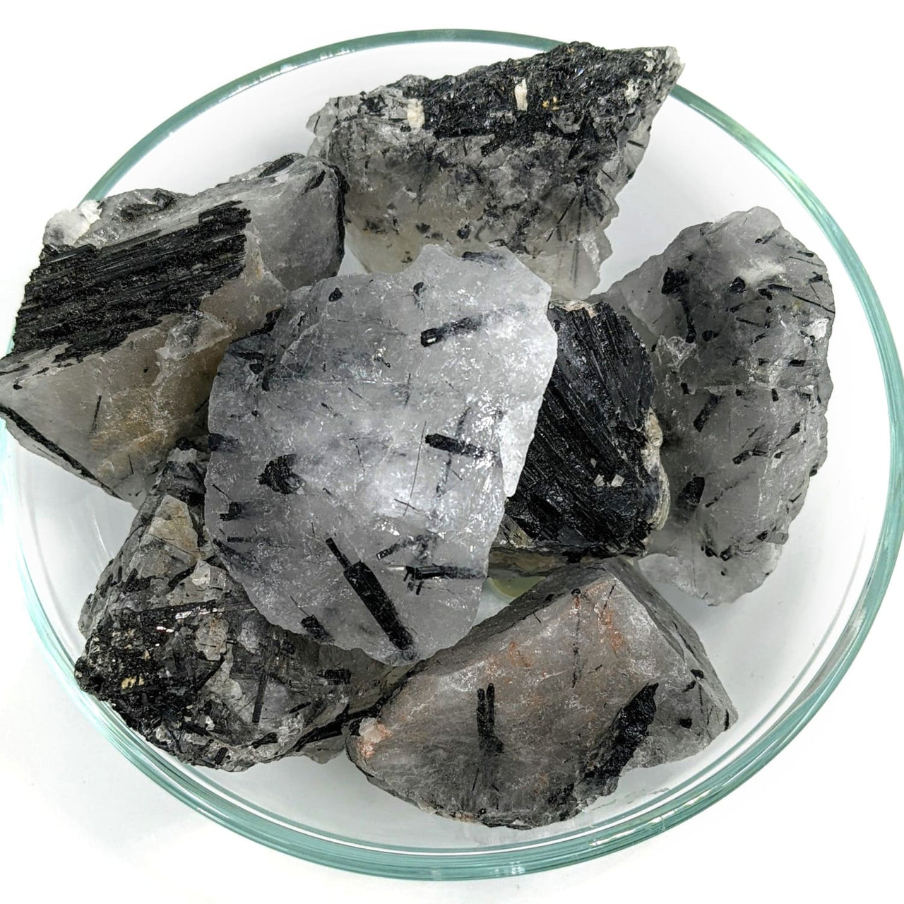 Black Tourmaline in Quartz Rough Natural (100-150gm) #SK6791