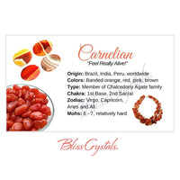 Thumbnail for CARNELIAN Crystal Information Card Double sided #HC91