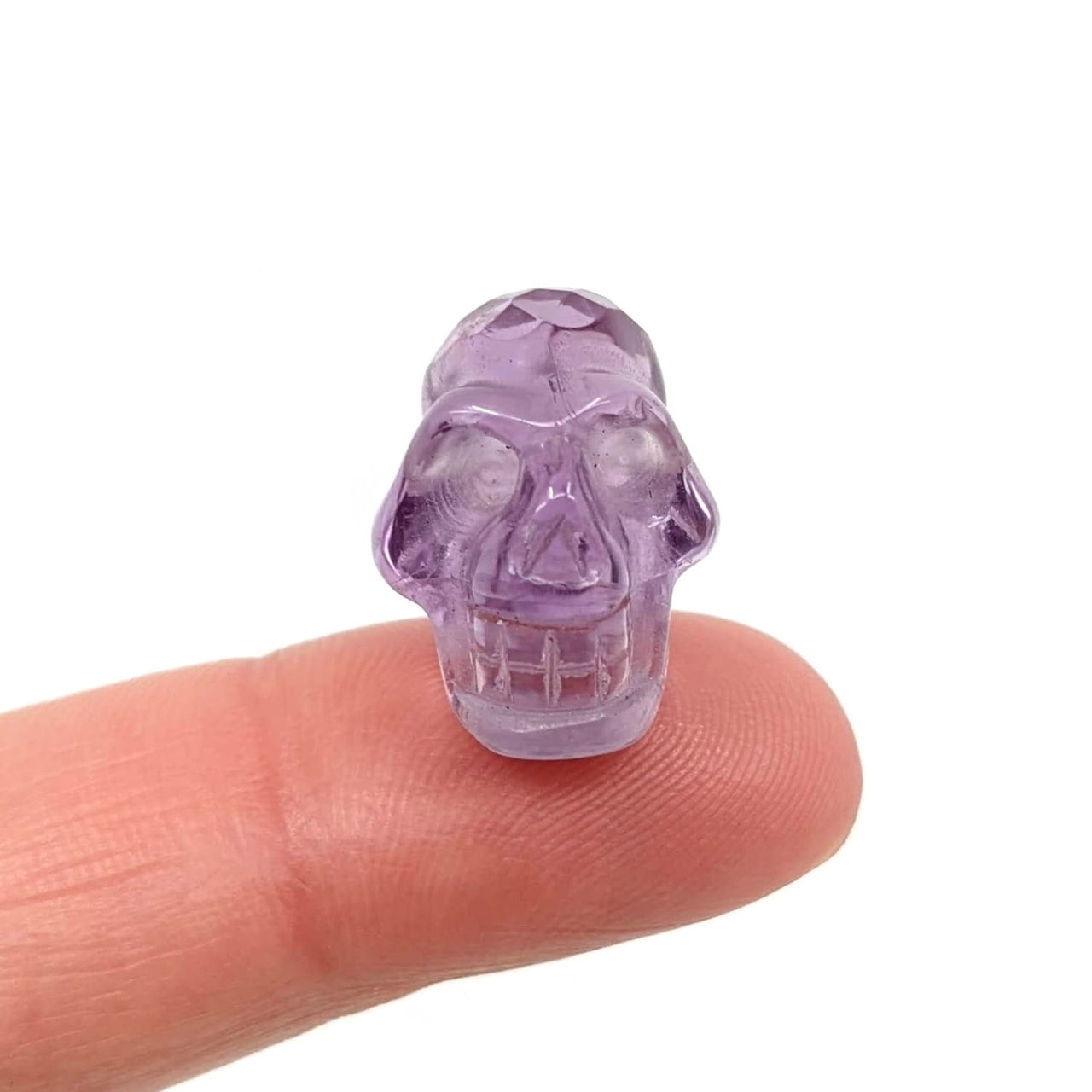 Crystal Faceted Mini Skull Bead (6g) #SK7838 - Amethyst -
