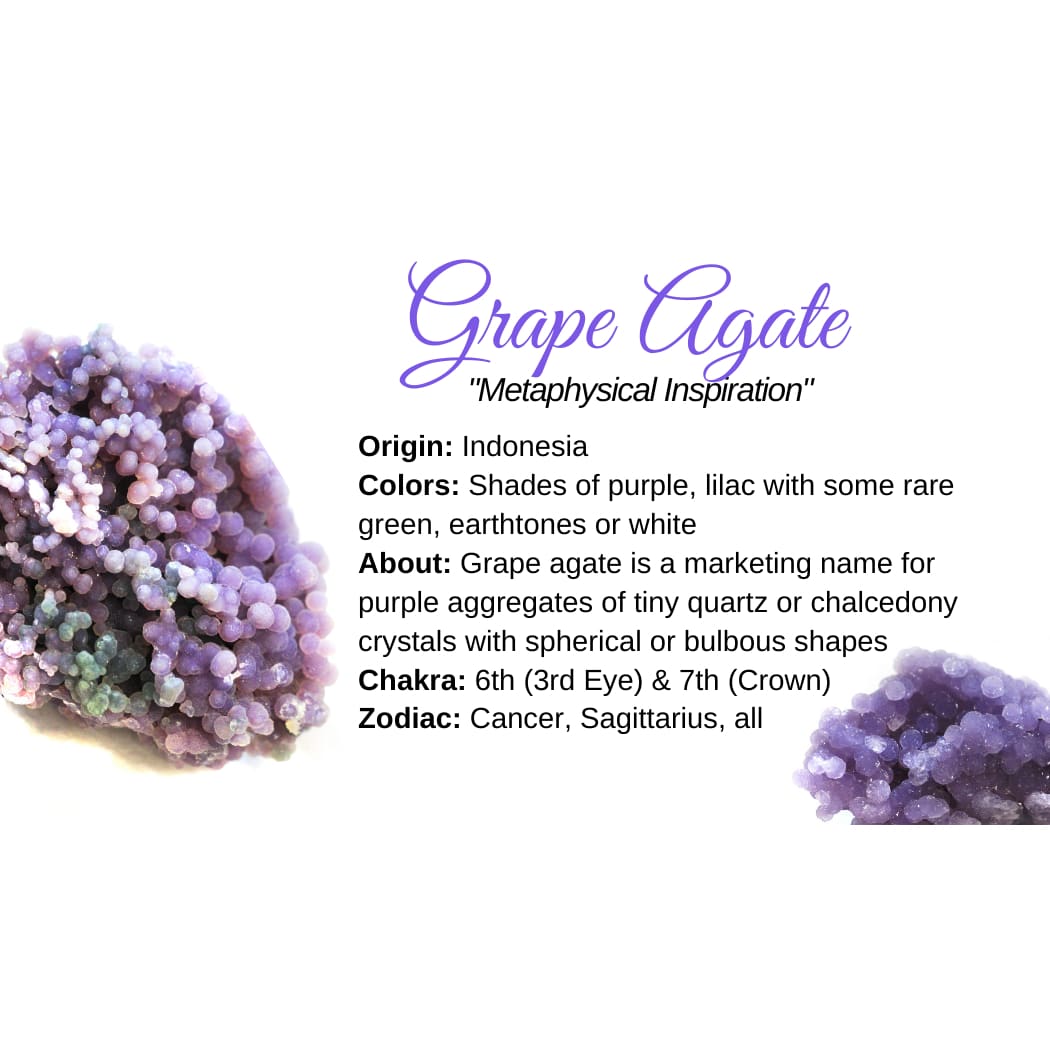Grape Agate 4 Natural Cluster 280 gm Double Sided #GA122 - 