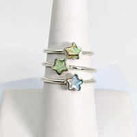Thumbnail for Labradorite Mini Star S.S. Dainty Ring (1g) #SK9026 - $39