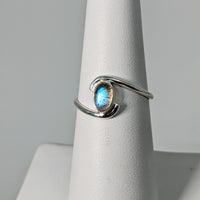Thumbnail for Labradorite Swoop Dainty Ring #SK8317 - $49