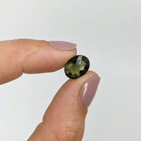 Thumbnail for Moldavite Faceted Oval Gem Cut 3ct Gem Stone #SK7566 - $120