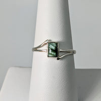 Thumbnail for Seraphinite Rectangle Sterling Silver Dainty Ring #SK8333 - 