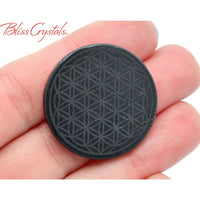 Thumbnail for Shungite Flower of Life Adhesive Disc for phone for 