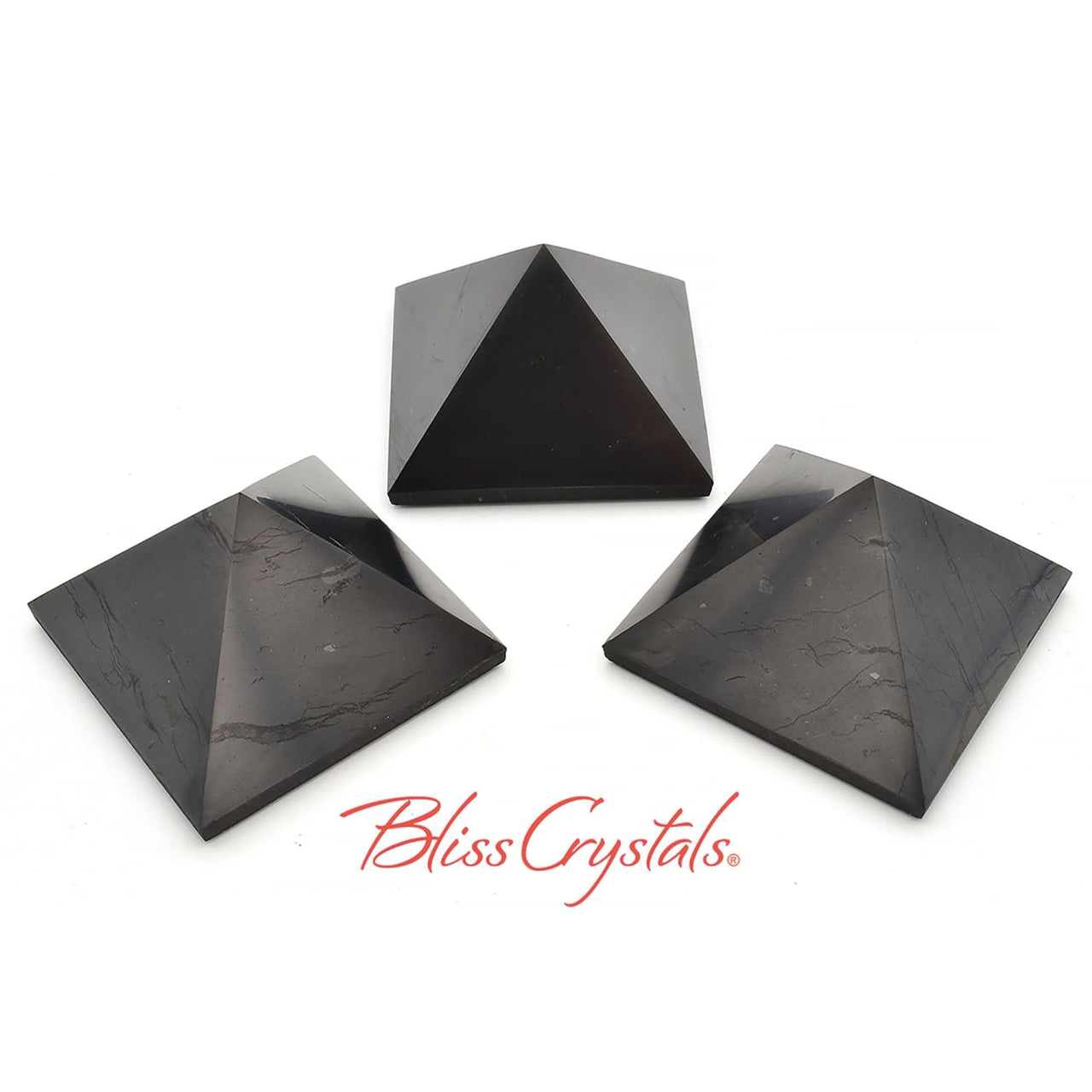 SHUNGITE Pyramid Polished for Purification Healing Crystal 