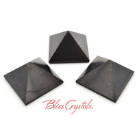 Thumbnail for SHUNGITE Pyramid Polished for Purification Healing Crystal 