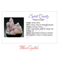 Thumbnail for SPIRIT QUARTZ Crystal Information Card Double sided #HC110