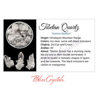 Thumbnail for TIBETAN QUARTZ Crystal Information Card Double sided #HC105
