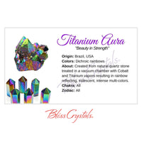 Thumbnail for TITANIUM AURA Crystal Information Card Double sided #HC93