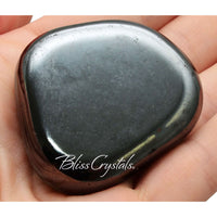 Thumbnail for XL HEMATITE MAGNET Palm Stone Magnetized Crystal Stone #HM01