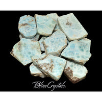 Thumbnail for 1.4 - 1.6 inch LARIMAR Mini Slab Semi-Rough Healing Crystal 