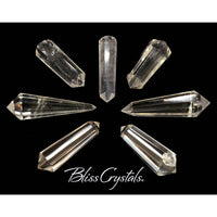 Thumbnail for Clear quartz double terminated Vogel wand healing crystal, 12-sided faceted point