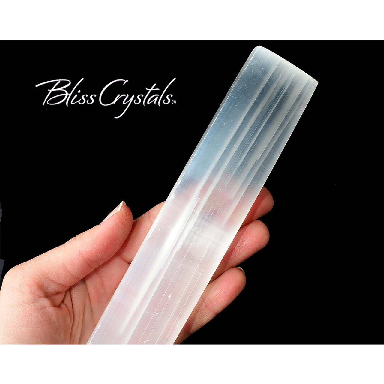 1 Long SELENITE Bar Shaped Wand Polished 7 inch + for 