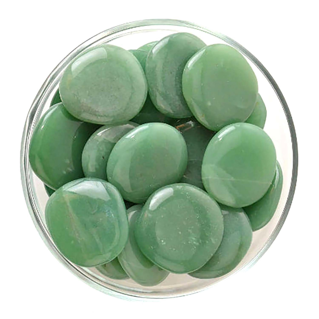 1 Medium GREEN AVENTURINE Palm Stone #RA14