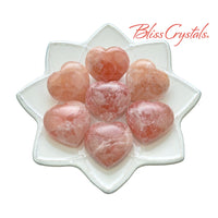 Thumbnail for 1 PINK CALCITE 2 Heart Stone Healing Crystal and Stone for 