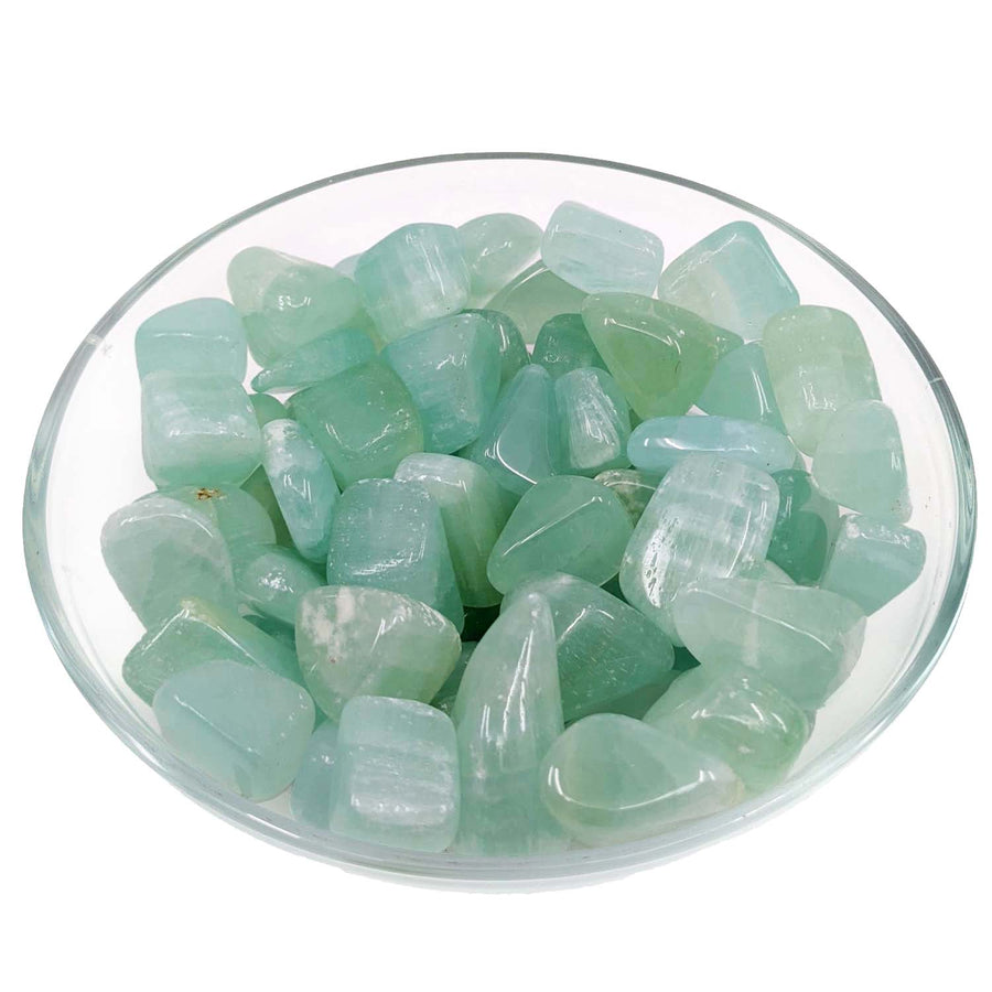 1 Pistachio Calcite AA Tumbled Stone (1’’) #SK6507 - $7