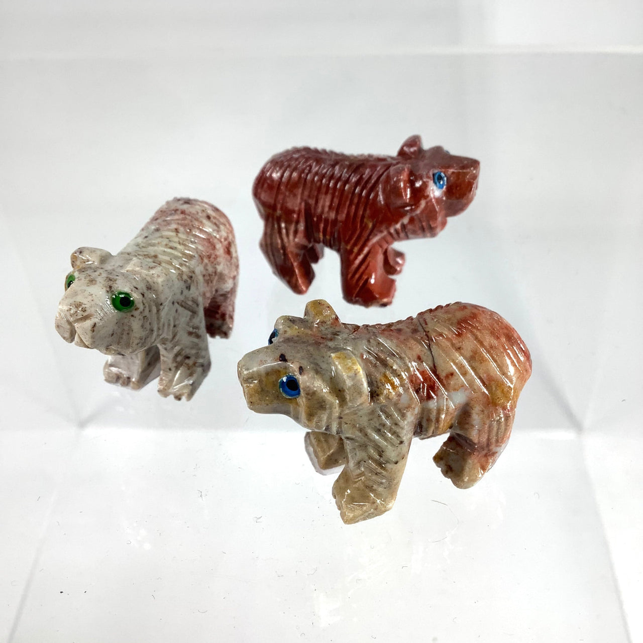 Soapstone baby animal carving from Peru in a clear box - product #C005D
