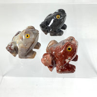 Thumbnail for 1 Soapstone Baby Animal Carving #C005D featuring fish figurines in glass from Peru