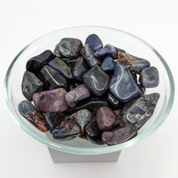 Thumbnail for A bowl of purple and blue tumbled stones - 1 Sugilite Mixed Tumbled Stone #LV1252