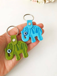 Thumbnail for Elephant Evil Eye Keychain #Q386