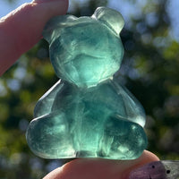 Geometric Green Fluorite Teddy Bear #BC1276