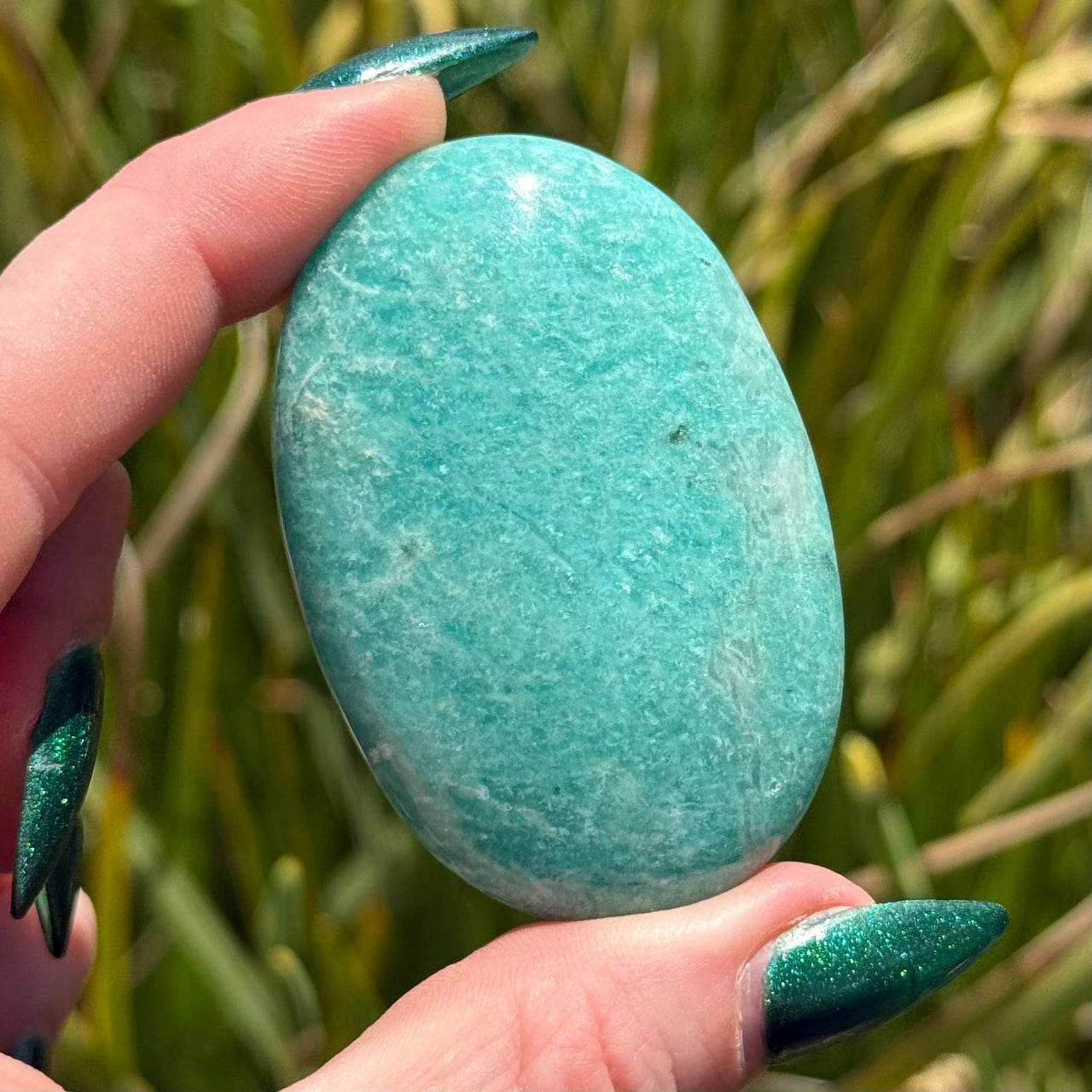 Amazonite Palm Stone #BC1270