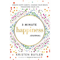 3 Minute Happiness Journal by Kristen Butler vibrant dot cover