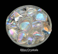 Thumbnail for 1 XL CLEAR QUARTZ Titanium Rainbow Aura Tumbled Stone aka Opal Aura Quartz Crystal #AQ02
