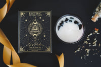 Thumbnail for Esoteric Gem Candle - Eye of Providence, Sage & White Tea Gemstone: Black Obsidian #ESCAGEP