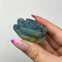Blue Onyx Rose Carving #BC0568