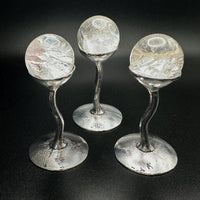Mini Silver Chalice Sphere Holder Stand #BC0574