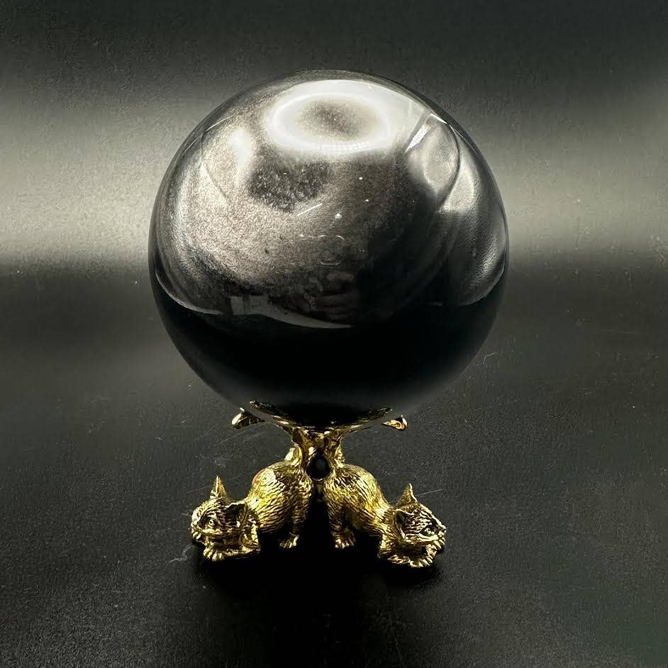 Tiny Cat Sphere Stand - GOLD #BC0578