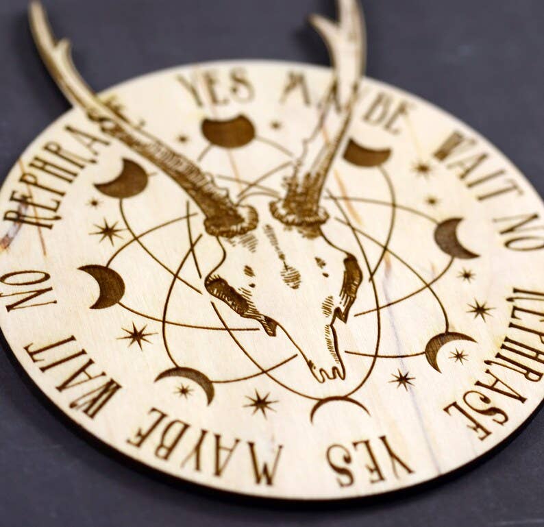 Skull and Moon Pendulum Board (6 Inch) #BC0591