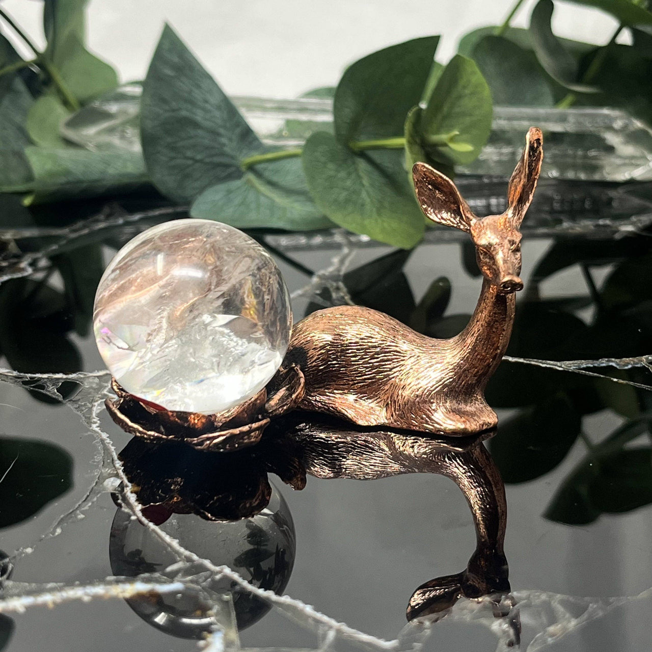 Rose Gold Deer Sphere Stand #BC1280
