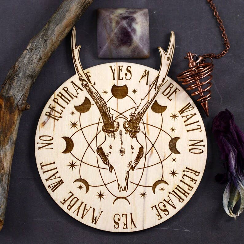Skull and Moon Pendulum Board (6 Inch) #BC0591