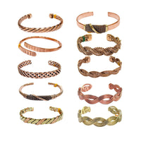 Magnetic Copper Cuff Bracelet - Twist or Split Bar #BC0595