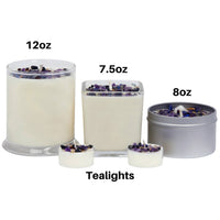 Thumbnail for Moon Magic Crystal Candle- Ritual Candles, 12oz Round Glass Soy Candle #LV5591